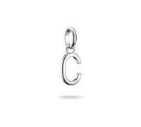 Charm Buchstabe THOMAS SABO "Charm Alphabet/Buchstabe - Connect", silber (silberfarben), Charms, Damen, C, Silber 925 (recycelt) (69056347-0) silberfarben