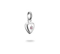 Thomas Sabo Connect CC1234-011-10 - Herz mit Stern - Charm mit Öse - Silber + Lab Grown Rubin