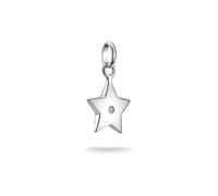 THOMAS SABO Charm-Anhänger Stern mit weißem Stein Connect Silber Recyceltes 925 Silber