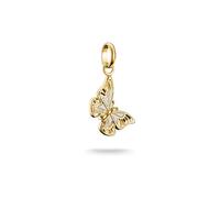 Thomas Sabo Charm Club Connect Charm-Anhänger Schmetterling 18k Vergoldung Recyceltes 925 Silber Kaltemail CC1265-427-14