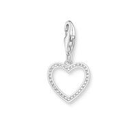 Thomas Sabo Charm Club Original Herz-Charm Recyceltes 925er Silber weiße Steine 2203-051-14