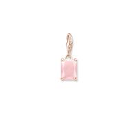 Thomas Sabo Charms-Anhänger - 1867-536-9 Oktagon-Schliff - Sterling Silber - verg. Roségold + Rosenquarz pink