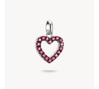 Thomas Sabo Charm-Anhänger Charm Club Herz CC1237-639-10 – rote Steine, recyceltes 925er Silber