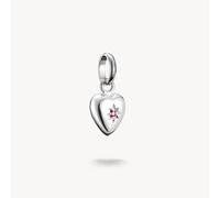 Thomas Sabo Connect CC1234-011-10 - Herz mit Stern - Charm mit Öse - Silber + Lab Grown Rubin
