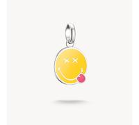 THOMAS SABO SMILEYWORLD® Cheeky Charm-Anhänger Connect Silber Recyceltes 925 Silber, Geschw., Kaltemail