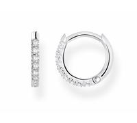 Thomas Sabo Damen Ohrringe Einzel Creole Weiße Steine Silber 925 Sterling Silber CR658-051-14