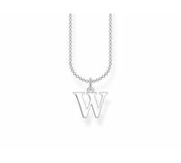 Thomas Sabo Damen Halskette Buchstabe W silber 925 Sterlingsilber, 38-45 cm Länge