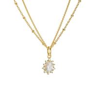 THOMAS SABO Collier für Damen Doppelkette Zirkonia Weiß KE2294-M01-14-L45V