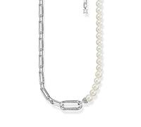 Thomas Sabo Kette KE2109-167-14-L45V Sterling Silber - geschw. + Süßwasserzuchtperle + Zirkonia weiß - 45 cm