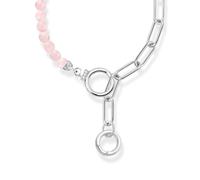 Thomas Sabo KE2193-035-9-L47V Damen-Kette mit Rosenquarz-Beads Silber