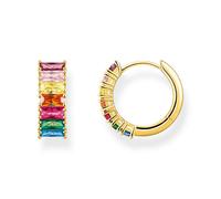 Thomas Sabo CR667-488-7 Damen-Ohrringe Creolen Bunte Steine Goldfarben