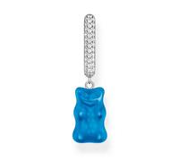 Thomas Sabo Große Einzel-Creole mit Goldbär Blau, blau silberfarben