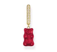 Thomas Sabo CR727-414-10 Ohrring Einzel-Creole roter Goldbär Silber vergoldet