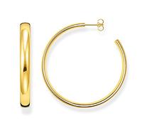 THOMAS SABO Creolen Chunky groß vergoldet 750 Gelbgold Vergoldung, 925 Sterlingsilber