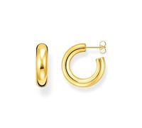 THOMAS SABO Creolen Chunky klein vergoldet 750 Gelbgold Vergoldung, 925 Sterlingsilber