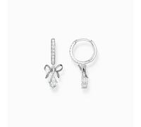 THOMAS SABO Creolen mit Schleifen-Anhänger Silber 925 Sterlingsilber, Geschwärzt