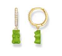 Single-Creole THOMAS SABO "THOMAS x HARIBO Schmuck: Einzel-Creole mit Goldbär" Ohrringe Gr. Silber 925 (Sterlingsilber), bunt (gelbgoldfarben, grün, kristallweiß, kristallweiß) Damen Creolen mit Kristallglas, Zirkonia (synth.) (17987319-0)