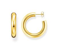 THOMAS SABO Creolen Chunky mittel vergoldet 750 Gelbgold Vergoldung, 925 Sterlingsilber