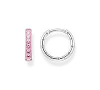 THOMAS SABO Creolen mit pinken Steinen Pavé Silber 925 Sterlingsilber