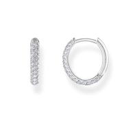 THOMAS SABO Creolen CR730-051-14 Damen – Recyceltes 925 Silber mit weißem Zirkonia-Pavé