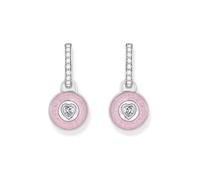 Thomas Sabo CR723-691-9 Creolen - Creolen mit Anhänger - Silber gesch. & Emaille & Zirkonia - Rosa-Pink