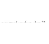 Thomas Sabo Damen-Armband SCA150008 – 925 Silber, weiße Zirkonia, verstellbar 16,5/18/19,5 cm