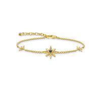 THOMAS SABO Armband »Royalty Stern dunkelblauer Stein, A2037-945-7-L19V, A2037-959-7-L19V«, mit Glas-Keramik Stein, Spinell (synth), Zirkonia (synth), gelbgoldfarben-mehrfarbig
