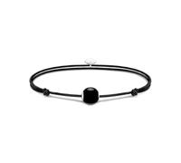 THOMAS SABO Damen Armband Karma Secret mit schwarzem Obsidian Bead poliert 925 Sterlingsilber, Nylon A2102-172-11
