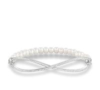 THOMAS SABO Damen-Armband Love Bridge 925 Silber Zirkonia Perle Süßwasser-Zuchtperle Weiß 16 cm - LBA0005-167-14-L16