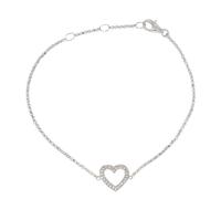 Thomas Sabo - SCA150153 - Armband, längenverstellbar 16,5/18/19,5 cm - Herz offen - 925 Sterling Silber, Zirkonia weiß
