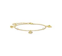 Thomas Sabo Armband A2060-414-14-L19V Sterling Silber - vergoldet Gelbgold - Zirkonia - 19 cm verstellbar