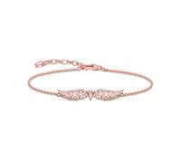 THOMAS SABO Damen Armband Phönix-Flügel mit rosa Steinen roségold, 925 Sterlingsilber mit 750er Roségold-Vergoldung, Länge: 16-19 cm, A2069-323-9-L19V