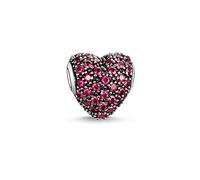 Thomas Sabo Damen Bead Herz rote Steine Karma Beads 925 Sterling Silber K0084-639-10