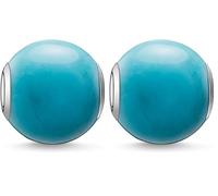 THOMAS SABO Damen Bead Howlith poliert türkis Karma Beads 925 Sterling Silber K0035-589-17 (Packung mit 2)