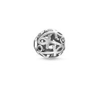 Thomas Sabo Damen-Bead Karma Beat 925 Silber Zirkonia schwarz - K0260-643-11