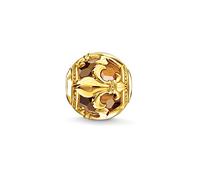 Thomas Sabo K0235-887-2 - Karma Bead - Bourbonische Lilie - Tigerauge vergoldet