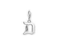 Thomas Sabo Damen-Charm-Anhänger D Buchstabe Silber Charm Club 925 Sterling Silber 1584-643-21