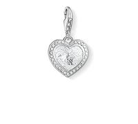 Thomas Sabo Damen-Charm-Anhänger Herz Charm Club 925 Sterling Silber Zirkonia weiß 1362-051-14