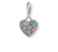 Thomas Sabo Damen Charm-Anhänger Herz farbige Steine 925 Sterling Silber 1806-318-7