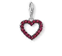 Thomas Sabo Damen Charm-Anhänger Herz pinke Steine Charm Club 925 Sterling Silber 1476-639-10