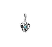 Thomas Sabo Damen Charm-Anhänger Herz Türkis Auge Charm Club 925 Sterling Silber 1780-646-17