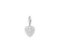 THOMAS SABO Damen Charm-Anhänger Herz weiße Steine Charm Club 925 Sterlingsilber 1864-051-14