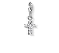 Thomas Sabo Damen Charm-Anhänger Kreuz Zirkonia Charm Club 925 Sterling Silber 0054-051-14