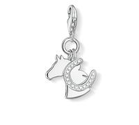 Thomas Sabo Damen Charm-Anhänger Pferd mit Hufeisen Charm Club 925 Sterling Silber 1247-051-14