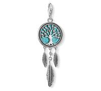 THOMAS SABO Damen Charm-Anhänger Traumfänger Baum türkis 925 Sterlingsilber 1844-646-17