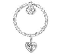 Thomas Sabo Damen Charm-Armband Herz Engel Charm Club 925 Sterling Silber SET0554-643-14-L19v