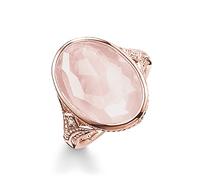 THOMAS SABO Damen Cocktailring Rosa 925Er Sterlingsilber; 750Er Roségold Vergoldung TR2040-537-9