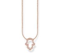 THOMAS SABO Damen-Collier 925 Sterling Silber 750 rosegold vergoldet Zirkonia weiß Länge von 38 bis 42 cm KE1386-416-14-L42v