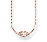 THOMAS SABO Damen-Collier 925 Sterling Silber 750 rosegold vergoldet Zirkonia weiß Länge von 38 bis 42 cm KE1385-416-14-L42v