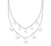 Thomas Sabo Damen Collier mit Coins silber 925 Sterlingsilber, 40-45 cm Länge